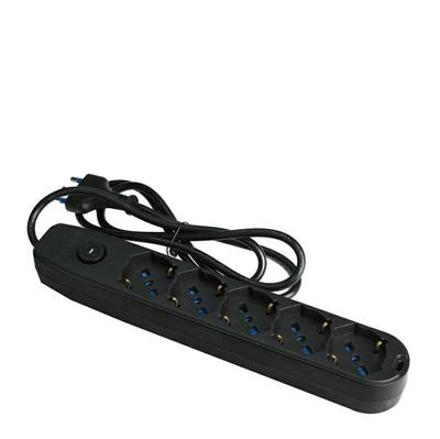 MULTIPRESA 5 USCITE UNIVERS. SPINA 16 A CAVO 1,5 MT NERO