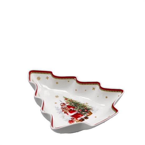 PIATTO NATALIZIO ALBERO 26,5 X 22,5 CM