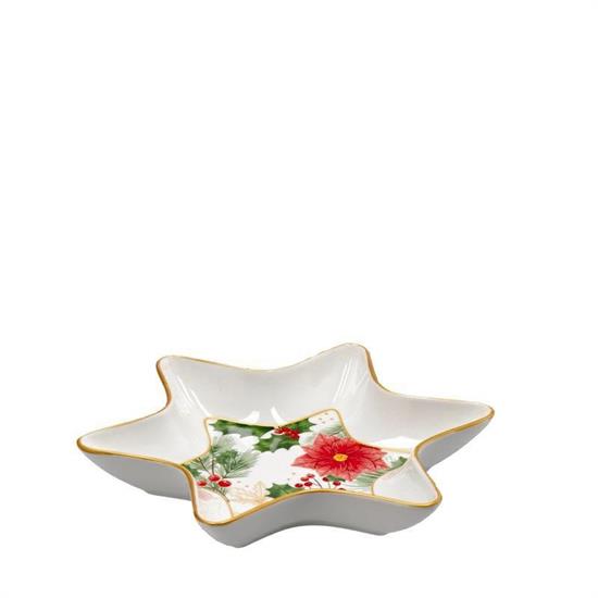 PIATTO STELLA NATALIZIO 21,5 X 21,5 CM