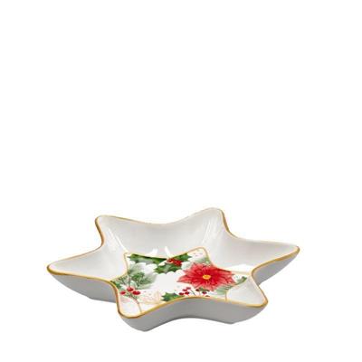 PIATTO STELLA NATALIZIO 21,5 X 21,5 CM