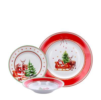 PIATTO SERVIZIO 18 PZ PORCELLANA NATALIZIO