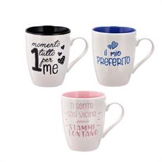 TAZZA MUG D. 8,5 X H 10 CM 3 ASS