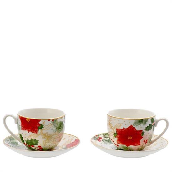 TAZZA DA THE NATALIZIA 250 ML D. 9 X H 7 CM SET 2 PZ