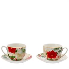 TAZZA DA THE NATALIZIA 250 ML D. 9 X H 7 CM SET 2 PZ
