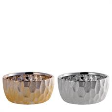 VASO CERAMICA NATALIZIO D. 23 X H 10,5 CM 2 COLORI ASS