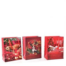 BUSTA NATALIZIA 40 X 20 X H 55,5 CM ASS