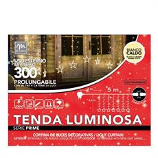 LUCI TENDA CON STELLE BIANCO CALDO 5 MT