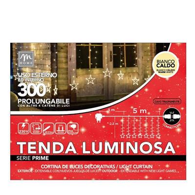 LUCI TENDA CON STELLE BIANCO CALDO 5 MT
