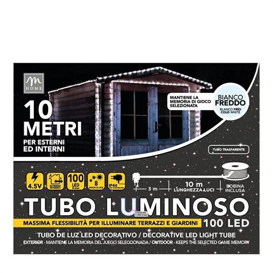 LUCI TUBO 100 LED BIANCO FREDDO 10 MT