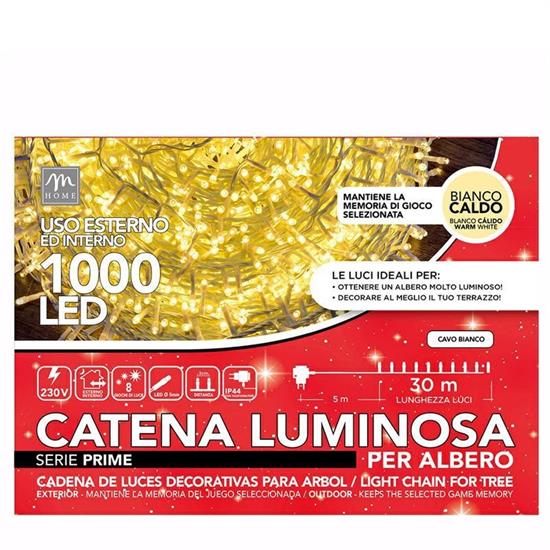 LUCI LED 1000 LUCI BIANCO CALDO DA ESTERNO 30 MT