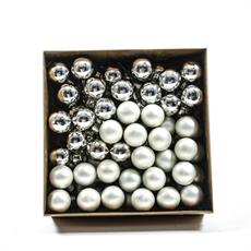 PALLA NATALIZIA 3 CM ARGENTO LUCIDO E OPACO CONF. 72 PZ