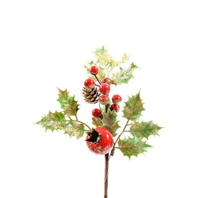 RAMO NATALIZIO MELOGRANO DORATO 30 CM