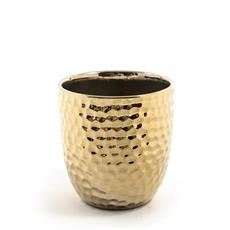 VASO IN CERAMICA ORO D. 13 X H 14 CM