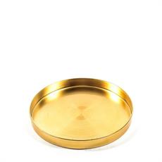 VASSOIO IN PLASTICA ORO D. 27 X 3 CM