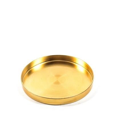 VASSOIO IN PLASTICA ORO D. 27 X 3 CM