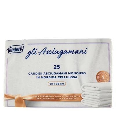 ASCIUGAMANI TENDERLY MONOUSO 58X38 25PZ