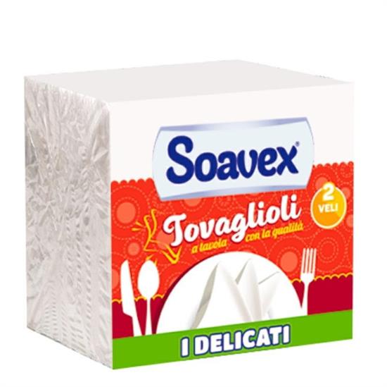 TOVAGLIOLI SOAVEX I DELICATI 33X33 2VELI 75PZ LISCI