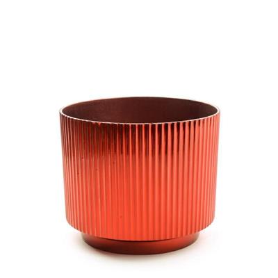 VASO ROSSO IN PLASTICA D. 17,5 X H 14,5 CM