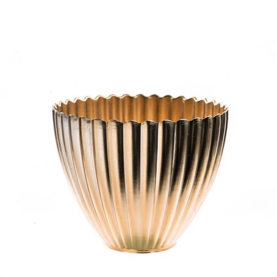 VASO ORO IN PLASTICA D. 16 X H 13 CM