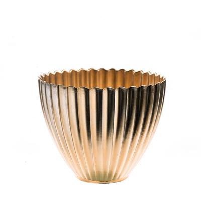 VASO ORO IN PLASTICA D. 16 X H 13 CM