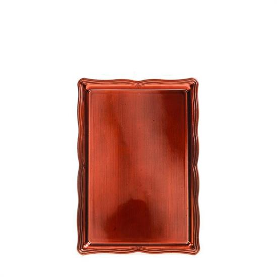 VASSOIO ROSSO IN PLASTICA 24 X 16 X H 2 CM