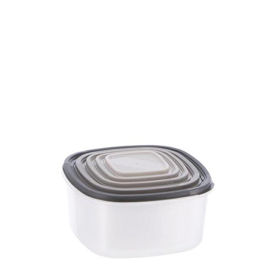 CONTENITORE IN PLASTICA CON COPERCHIO SET 5 PZ