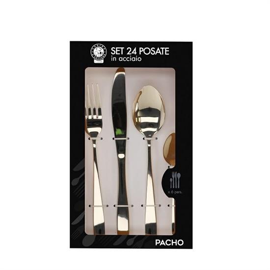 POSATE ACCIAIO PACHO CHAMPAGNE CONF. 24 PZ