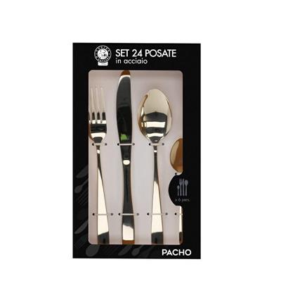 POSATE ACCIAIO PACHO CHAMPAGNE CONF. 24 PZ
