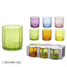 BICCHIERE VETRO 26 CL LEIA CONF. 6 PZ ASS