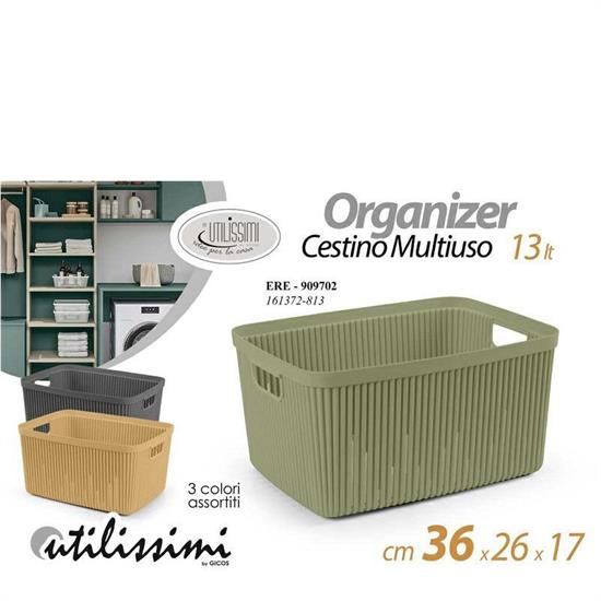 CESTINO MULTIUSO 13 LT 26 X 36 X 17 CM COLORI ASS