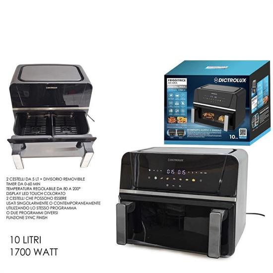 FRIGGITRICE AD ARIA DOPPIA PORTA 10 LT 1700 W