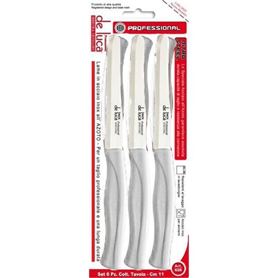 COLTELLO TAVOLA PUNTA TONDA CONF. 6 PZ BIANCO