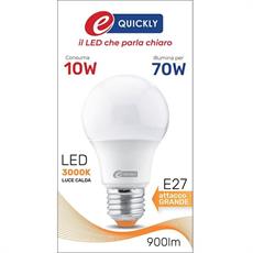 LAMPADINA GOCCIA LED A60 E27 10W 3000K