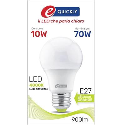 LAMPADINA GOCCIA LED A60 E27 10W 4000K