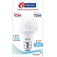 LAMPADINA GOCCIA LED A60 E27 10W 6000K