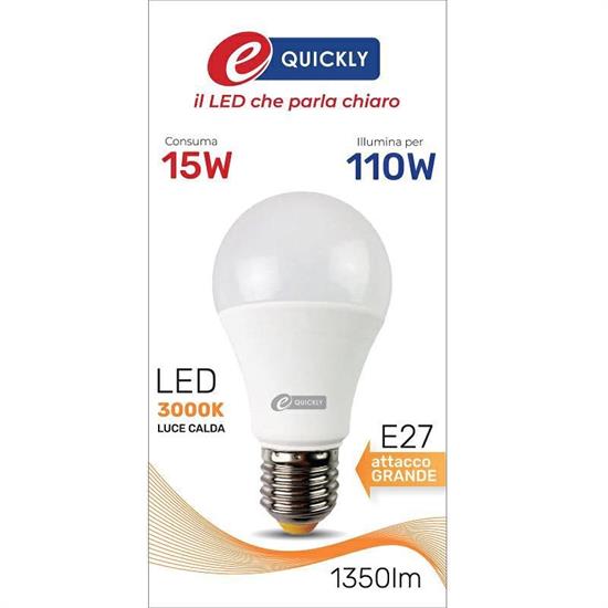 LAMPADINA GOCCIA LED A60 E27 15W 3000K