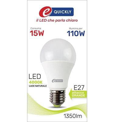 LAMPADINA GOCCIA LED A60 E27 15W 4000K