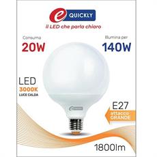 LAMPADINA GLOBO LED G120 E27 20W 3000K