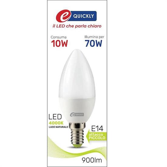 LAMPADINA CANDELA LED C37 E14 10W 4000K