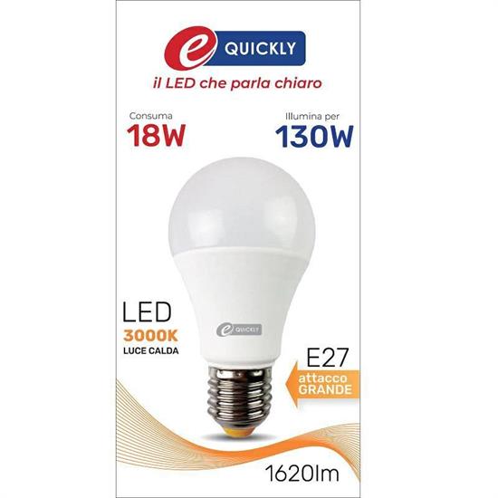 LAMPADINA GOCCIA LED A60 E27 18W 3000K