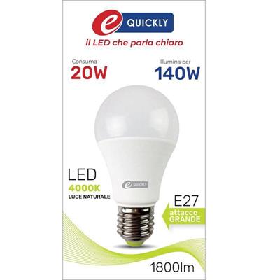 LAMPADINA GOCCIA LED A65 E27 20W 4000K