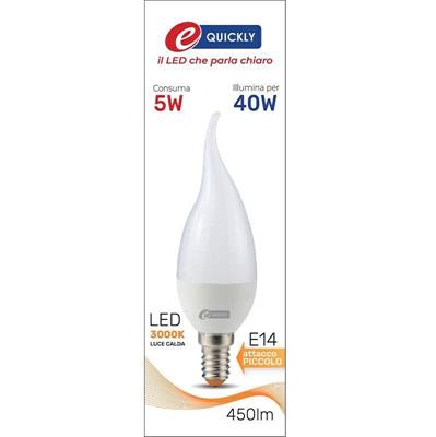 LAMPADINA LED COLPO DI VENTO E14 5W 3000K