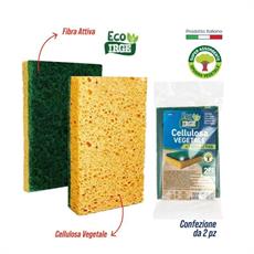 SPUGNA CELLULOSA ABRASIVA 7 X 10 CM CONF. 2 PZ