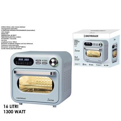 FORNO FRIGGITRICE DIGITALE 16 LT 1400W CELESTE