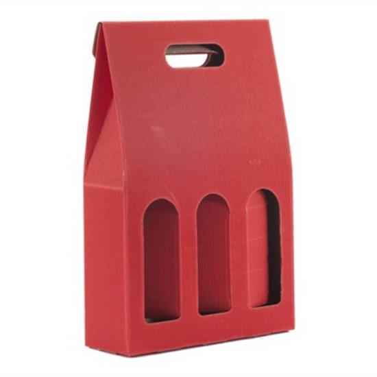 SCATOLA PORTABOTTIGLIA 3 POSTI ONDA SCOPERTA 27 X 9 X 40,3 R