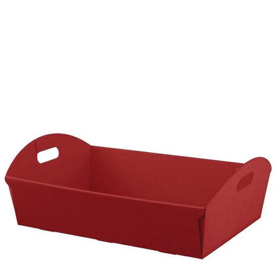 VASSOIO PICCOLO ONDA SCOPERTA 31 X 22 X 7 CM ROSSO