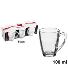 TAZZA CAFFE' IN VETRO 100 ML CONF. 6 PZ