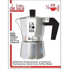 CAFFETTIERA ALLUMINIO 1/2 TZ MANICO NERO