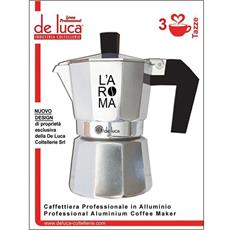 CAFFETTIERA ALLUMINIO 3 TZ MANICO NERO