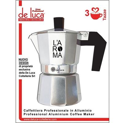 CAFFETTIERA ALLUMINIO 3 TZ MANICO NERO